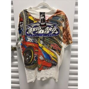 Vintage NASCAR All Over Print (AOP) T-Shirt M Y2K Brickyard 400 (DS-NWT) 2000